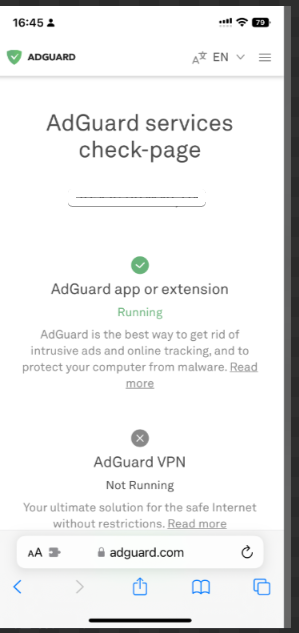 adguard stopped working ios