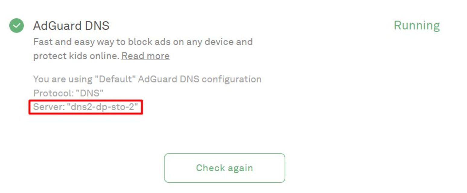 adguard dns test page