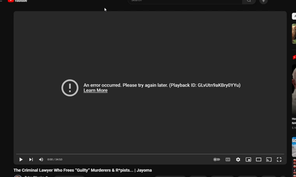 adguard youtube an error occurred